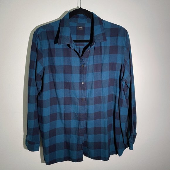Uniqlo | SOFT BRUSHED CHECK LONG SLEEVE SHIRT - Picture 1 of 1
